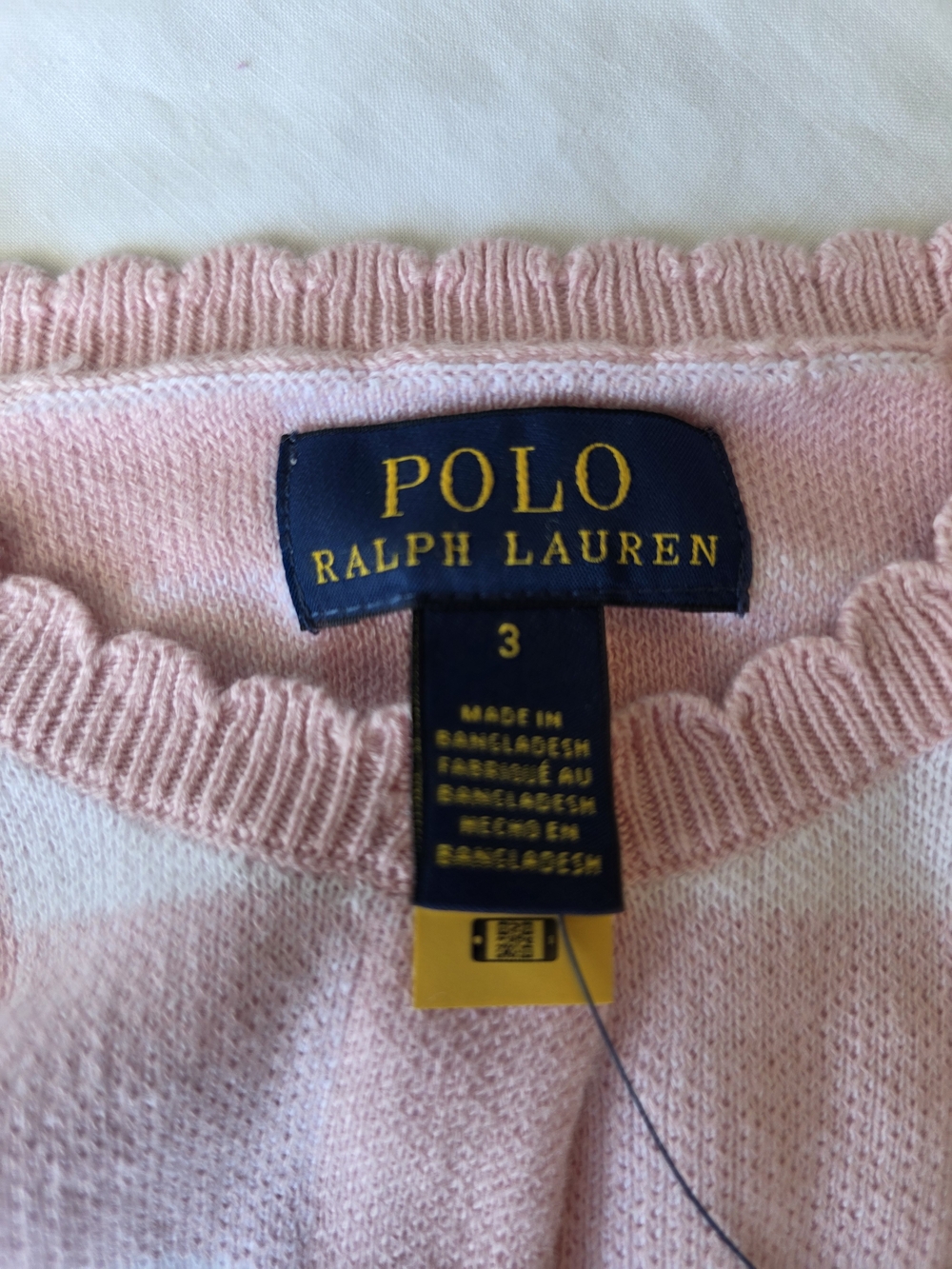 Polo by Ralph Lauren Pink and White Gingham Cardigan Sweater - Picture 5 of 5